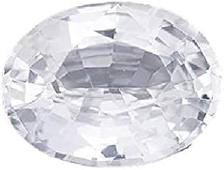 インド製 8.25 ラッティ / 7.25 カラット 天然ホワイトサファイアストーン I 認定 安全なプクラジ 誕生石 I プレシャス ルース ジェムストーン by Lab Certificed-B0C4H13PNG