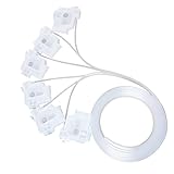 Qiqimingxin 6Pcs Printer Ink Damper with Ink Tube Hose Fits for E-pson Printers L800 L1300 L1455 L801 L1800 L810 L850 L101 L201 Cartridge Parts White PP Material