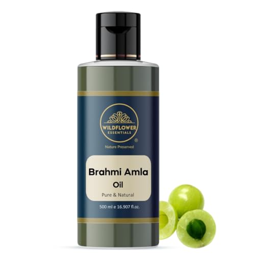 Image of Brahmi Amla Oil for Face, Skin, Hair, Body & Hydration, Pure & Natural (500ml)