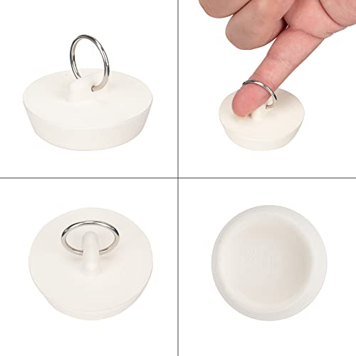 Tapones de bañera goma con cadena acero inoxidable, 6 tamaños miniatura 6