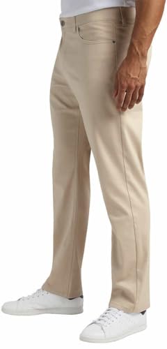 IZOD Mens Mid-Weight Comfort Stretch Knit Denim 5 Pocket Pant3