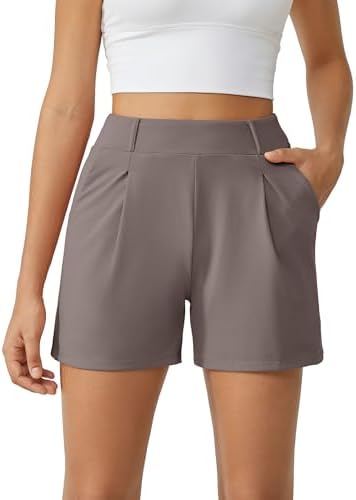 G4Free EverGoing Dressy Casual Shorts for Women 4" High Waisted S...