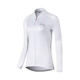 Santic サイクルジャージ長袖 サイクリングジャージ レディース UVカット ロングスリーブサイクリングジャージ Light Miss ホワイトXXXL