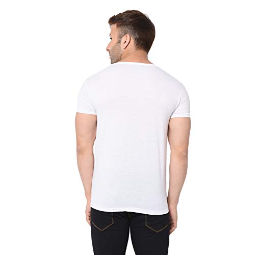 Image of Men's Cotton Blend Half Sleeve V Neck Tshirt