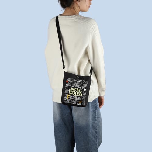 MNIGIU Into Woods Musical Encouragement Quote Crossbody Bag Into Woods Merch For Into W-oods Musical Fans3