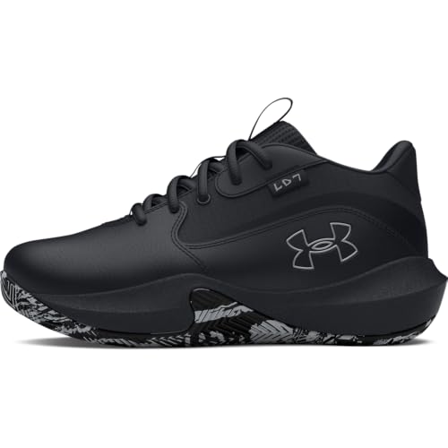 Under Armour Unisex Pre School Lockdown 7, (004) Black/Black/Metallic Silver, 3, US