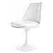 Fusion Blanco Y Blanco PU Tulip Estilo Silla
