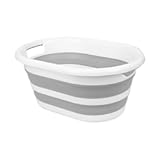 KARO DAILY - Collapsible Foldable Multi-Functional Laundry Basket – Durable & Sturdy Plastic Storage Bin&comma; Space-Saving Organizer for Laundry&comma; Groceries&comma; Camping & Travel