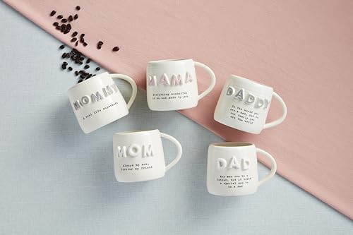 Taza Mud Pie White Dad Chunky Letter 18 oz miniatura 2