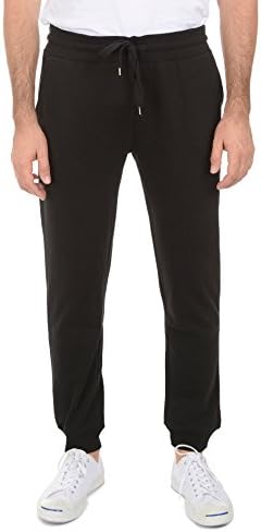 Jachs Mens Fleece Jogger Sweatpants with Drawstring Waist Black