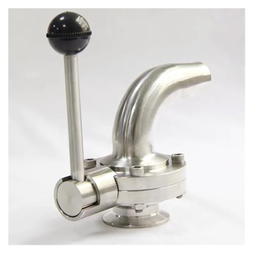 Válvula de mariposa de codo 51mm SS304 para desvíos de tubería sanitaria 2" 6