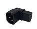 CERRXIAN Down Angle IEC 320 C14 3 Pin Male to C13 Female PDU PSU UPS Power Extension Adapter Receptacle for LCD LED TV Wall Mount