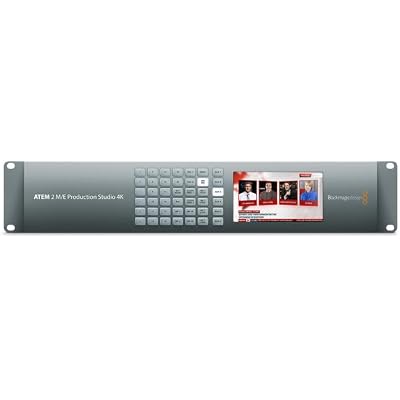 Blackmagic Design ATEM 2 ME Production Studio 4K، 4 Upstream & amp؛ 2 مفاتيح المصب ، خلاط صوت 22 إدخال ، 20 6G-SDI & amp؛ 1 مدخلات HDMI