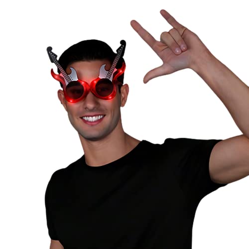 Guitar LED Sunglasses Red3