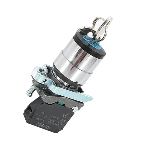 Interruptor selector XB4-BG33 con llave de 2 posiciones y contacto 1NO de 22mm