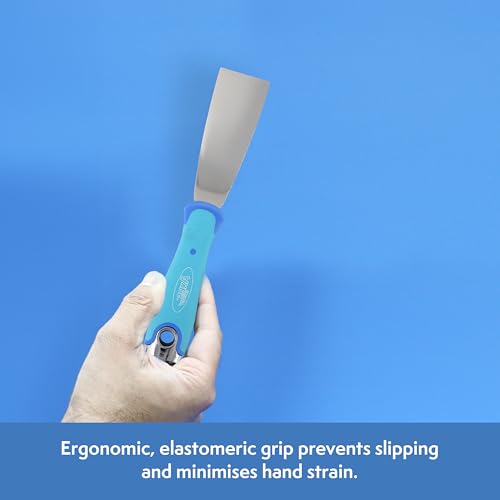 Axus Decor Pro-Fill (Blue Series) Stainless Steel Flexible Filling Knife, Filler Knife - Putty Knife for Professional & DIY Projects, Anti Rust Blade and Rubberized Handle - 1 Inch/ 25mm 2 Axus Decor Pro-Fill (Blue Series) Stainless Steel Flexible Filling Knife, Filler Knife - Putty Knife for Professional & DIY Projects, Anti Rust Blade and Rubberized Handle - 1 Inch/ 25mm - Image 2