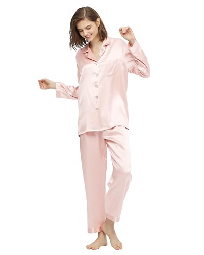LilySilk Silk Pajamas for Women Pure Full Length Long 22 Momme 100% Mulberry Silk Luxury3