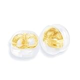 [ララクリスティー] ピアスキャッチ シリコンダブルロック 1ペア(2個入り) K18 ゴールド Sサイズ la104-0001-yg-s
