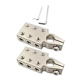 DECORNIJIA 1 Paar Autobatterieklemme 2/0 Awg Zinklegierung Korrosionsbeständig für Konische Sae Säulen Kfz Batterieanschluss für Auto Lkw Motorrad