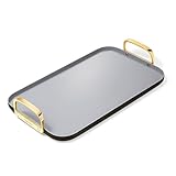 Caraway Double Burner Griddle - 19x12” Griddle Pan - Non-Stick Ceramic Coated - Non Toxic, PTFE & PFOA Free - Oven Safe & Compatible with All Stovetops - Black