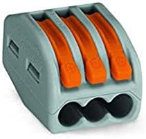 WAGO® Terminal, 3 Conductor to 4 mm², Connection Terminal with Lever, 222-413 (Pack of 15)