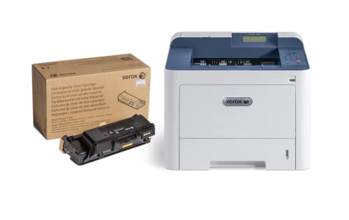 Xerox Phaser 3330dni Wireless A4 Mono Laser Printer with Duplex 2-Sided Printing, White/Blue