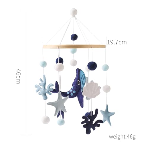 Ikubigu Baby Crib Mobile For Boys Girls - Ocean Animals Mobile For Crib, Gender Neutral Nursery Mobile thumb #8