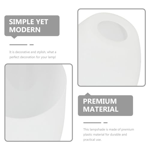 Image of Artibetter 2pcs Plastic Lamp Shade Flat Head and Inclined Design for Table Wall Hanging Lamps Creative Replacement for Warm Gentle Lighting