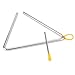 1 Pcs 8 Inch Musical Steel Triangle Hand Percussion Instrument With Striker- Rhythm Steel Triangles Music Instrument (8 inch)