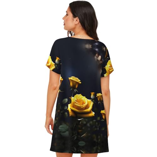 Chemise de nuit douce en tissu premium coupe trapèze fluide - 3
