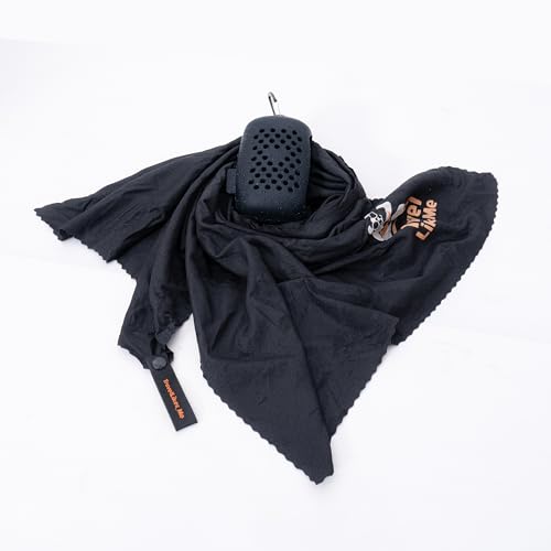 Image of TRAVEL LIKES ME Bath Towel - Quick Dry for Men & Women, Premium Light Weight, Super Absorbent, Soft Thin Smooth Bathing Cloth for Travel, Swiming and Beach, Naonofiber (Black, 52 * 132 cm)