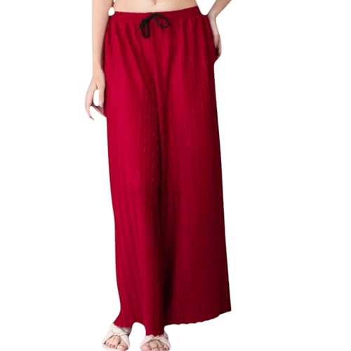 Image of Women Wide Leg Palazzo Pants Combo Pack of 2 |Trousers for Women | Loose Fit Textured Palazzo Pants for Women & Girls | Casual Lounge Travel Wear