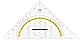 Wedo 527 Geometrie-Dreieck aus Kunststoff Hypotenuse mit abnehmbarem Griff, 25 cm, transparent