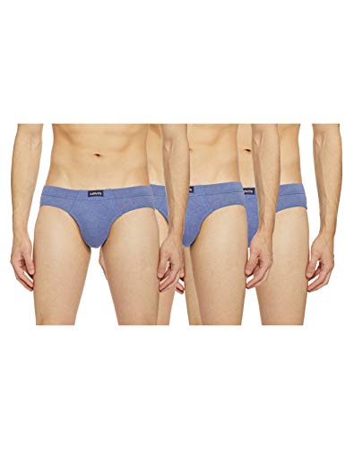Image of Levi's 011 Comfort Brief for Men | 100% Pure Cotton | Breathable | Durable | Anti-Roll Waistband | Extra Supportive Gusset | Dual Layer 3D Pouch | Tagless & Zero Irritation Comfort | Pack of 3