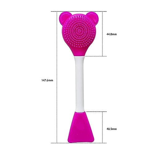 Pink Facial Cream Spatula Silicone Face Mask Brush Mask Beauty Tool-Double Heads Skincare Applicator Tools for Apply Cream Facial Masks