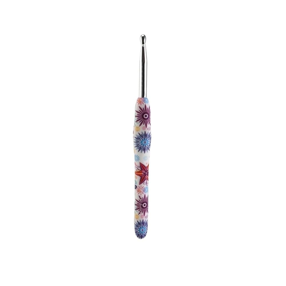 Rubber Grip Extra Long Crochet Needles Aluminum Ergonomic Crochet Hooks(5.5mm)