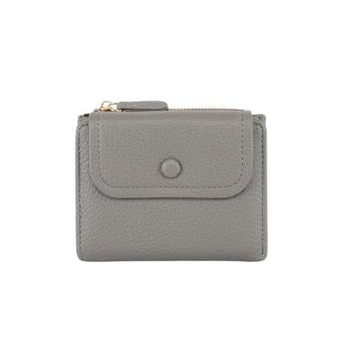 Women Small Bifold Wallet, PU Leather Purse with Multiple Card Slots, Coin Zipper Compartment, Stylish Ladies Wallet