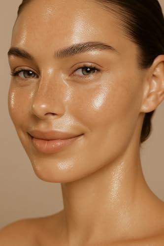 wakse Rose Quartz Face & Body Illuminator Serum - Chocolate Scented Highlighting Body Glow for Radiant Skin, 4oz