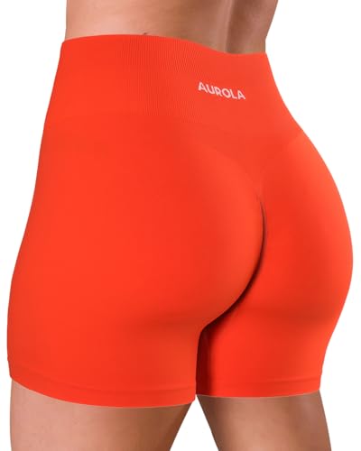Image of AUROLA Dream Collection Women Workout Shorts High Waist Gym Shorts, Scrunch Butt Seamless Athletic Shorts