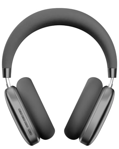 Wentronic YG01 Wireless Over-Ear Headphones, Active Noise Cancelling, Up to 58H Battery Life, Bluetooth 5.3, Great for Travel & Office, USB-C Lossless Audio, Microphone for iPhone Android - Black — view 3