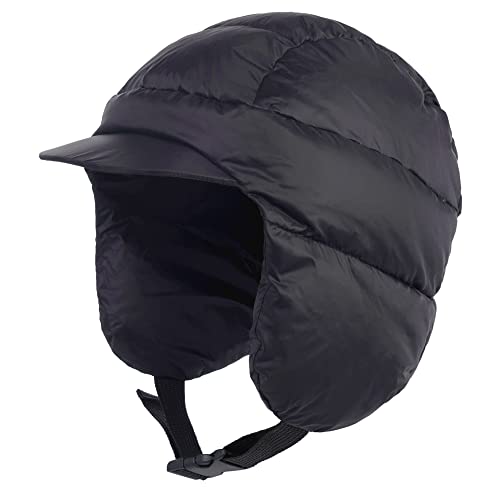 Tofern Winter Down Bomber Hat With Ear Flaps Warm Trapper Ushanka Aviator Cap For Men & Women, Modern Fashion Outdoor Hats Black #TOP9