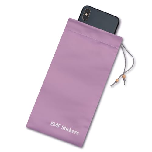 Faraday EMF Shield Sleeve Blocker Protection for Cell Phone Smartphone Pouch Bag Signal Blocking Case for 5G RFID in Pocket Drawstring Closure (Pink, 1 Pcs)