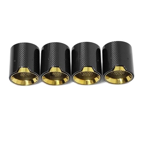 Embout d'échappement en fibre de carbone pour BMW M2 G87 et M3 M4 G80 G82 Lined Gold