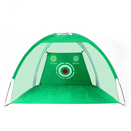 Golf Hitting Net 10ft/6.7ft with Mat, 5 Balls & Tee Portable Indoor Outdoor Training Set for Adults and Kids(2m Green)