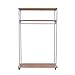 NEHARO Szafa na ubrania industrialna rura szafa na ubrania szafa na ubrania, handel ubrania rolka stojak z 3 zwierzętami do przechowywania butów regałowych stojak (kolor: biały, wymiary: 120 x 44 x 186 cm)