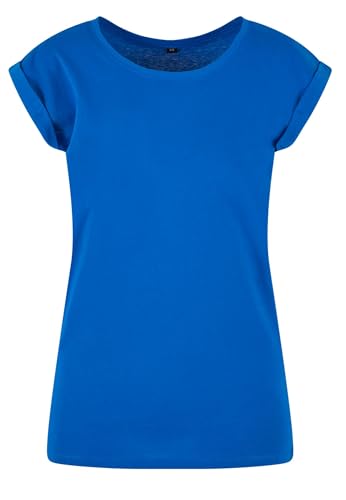 Build Your Brand Femme À Épaules Dénudées pour T-Shirt, Bleu Vif, M EU