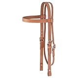 Tough-1 Western Leather Browband Draft Headstall