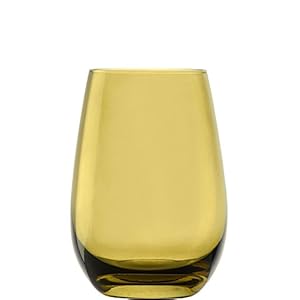 Stölzle_Lausitz ELEMENTS Drinkglazen, 465 ml, olijf, set van 6, vaatwasserbestendige glazen, hoge breukvastheid, universele glazen als waterglazen, sapglazen, whiskyglazen