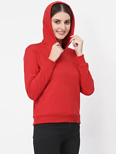 Image of UZARUS Women's Cotton Fleece Stylish Sweatshirt Hoodie