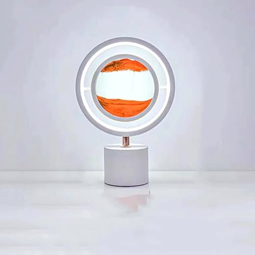 Lampe de bureau sable mouvant USB avec éclairage LED paysage chinois